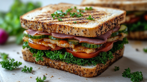 火腿奶酪蔬菜三明治