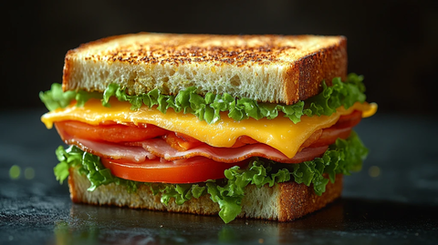 火腿奶酪蔬菜三明治