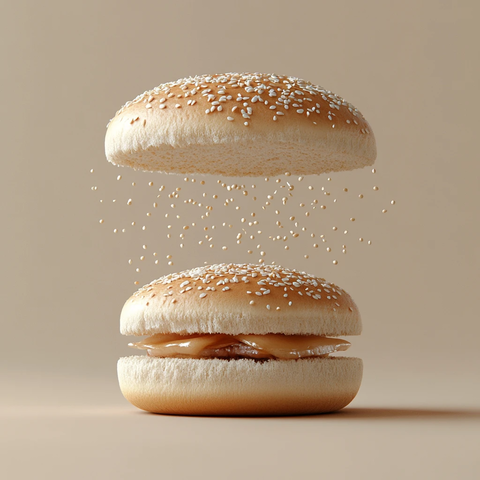 空汉堡面包漂浮