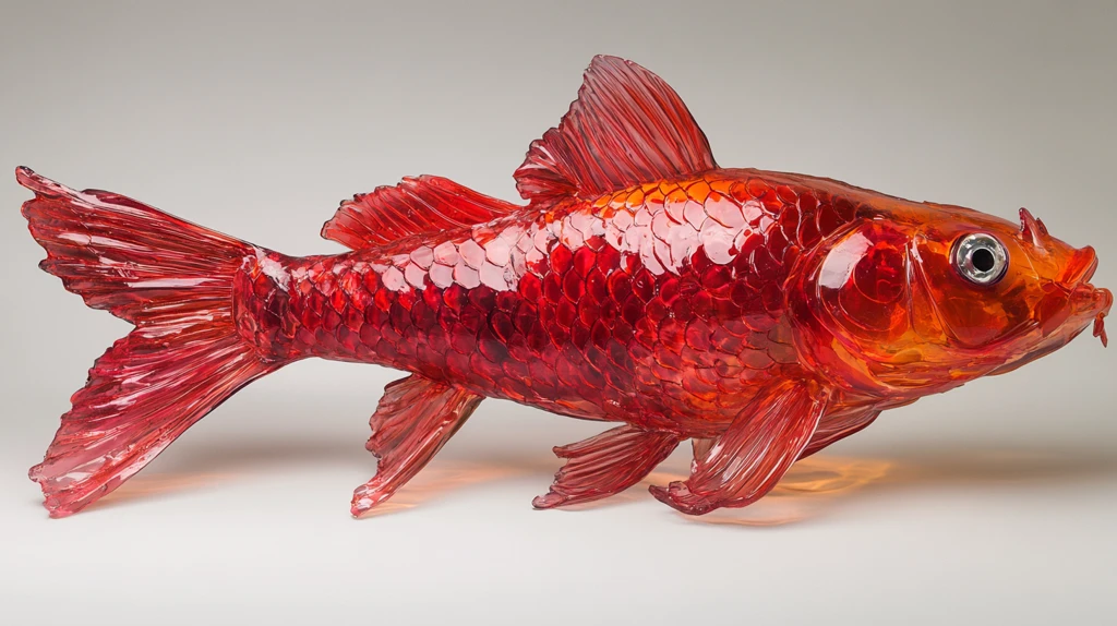 红鳞鲫鱼水珠附