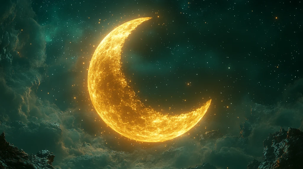 金色新月与星星