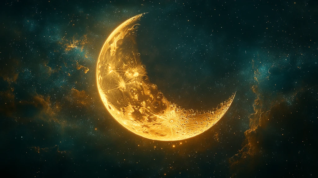 金色新月与星星