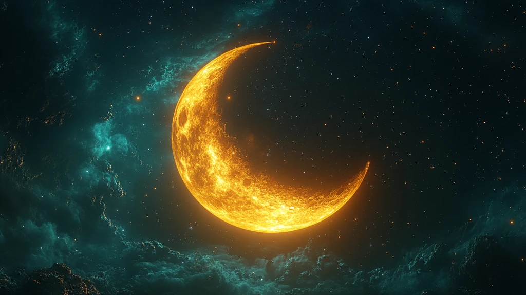 金色新月与星星