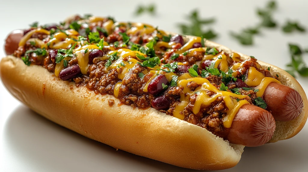 热狗配辣椒芝士