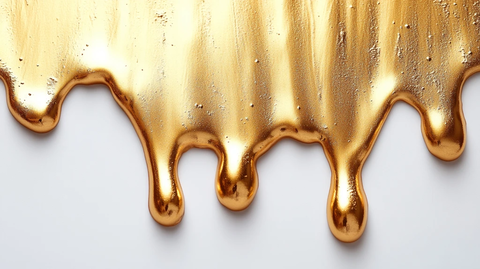 金色颜料滴落