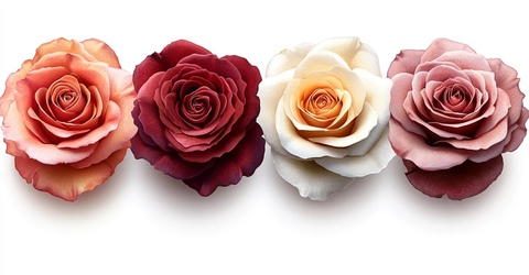 六种不同颜色的玫瑰