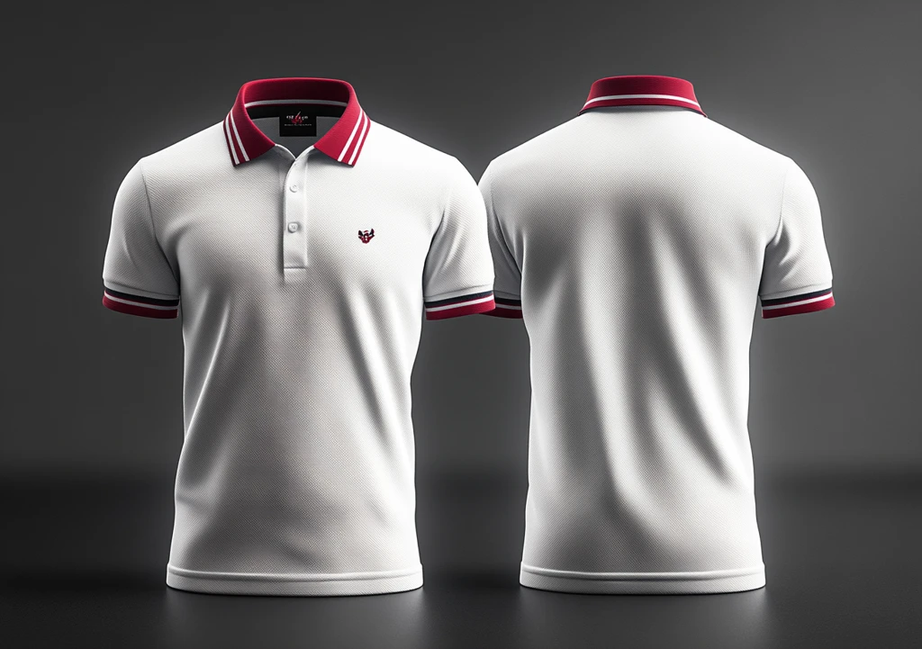 红白polo衫设计模板