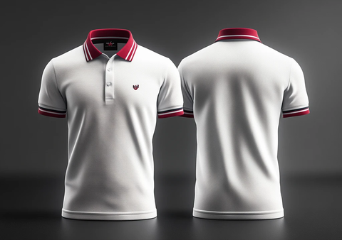 红白polo衫设计模板