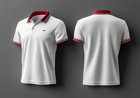 红白polo衫设计模板