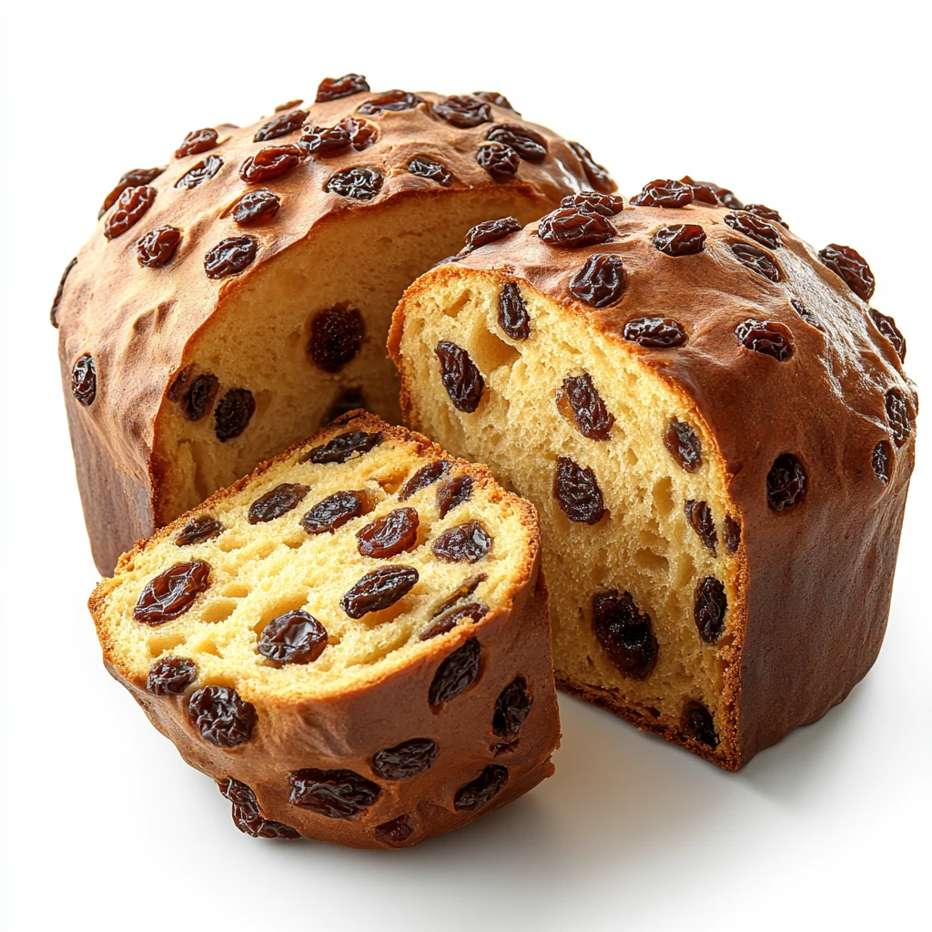 切开的意大利甜面包