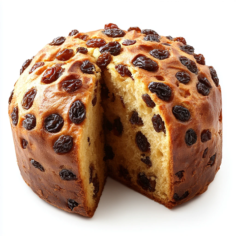 切开的意大利甜面包