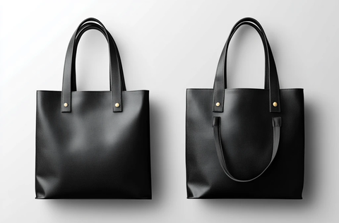 黑色手提袋正反面展示