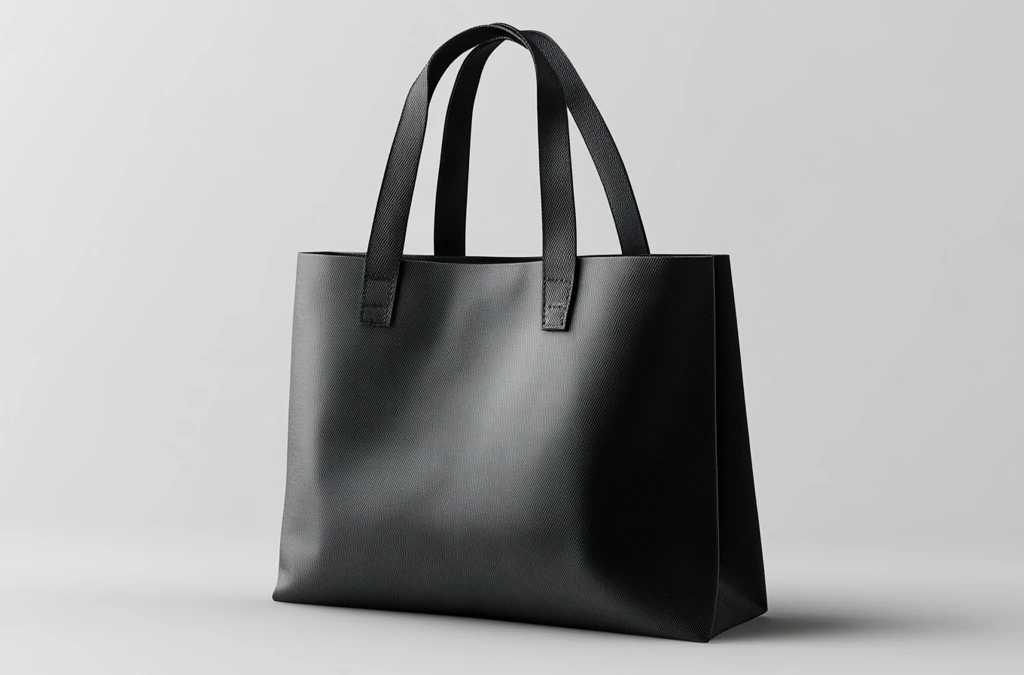 黑色手提袋正反面展示