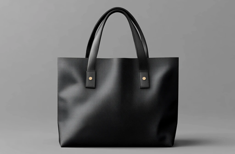 黑色手提袋正反面展示