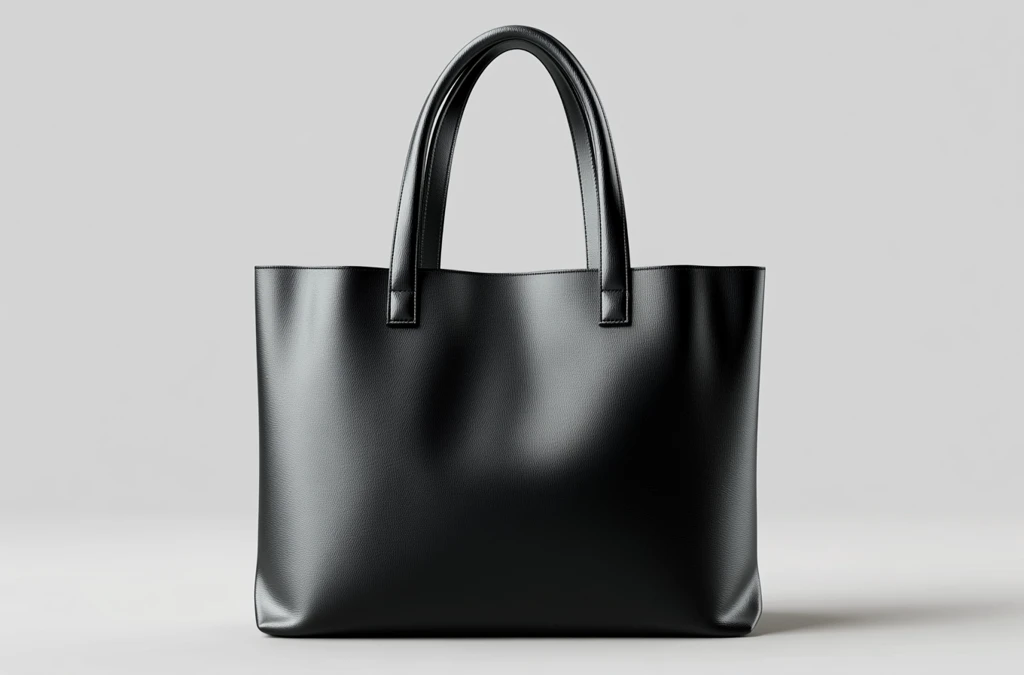 黑色手提袋正反面展示