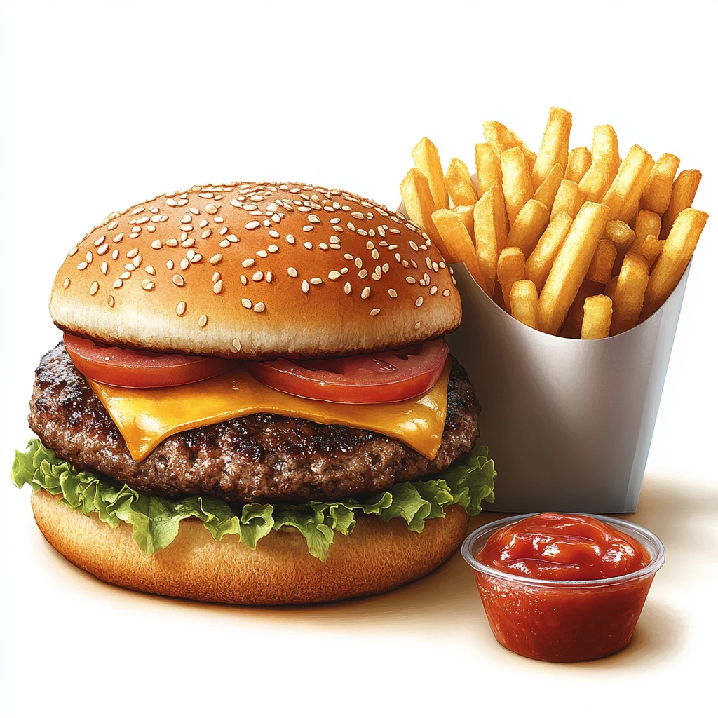 汉堡与薯条