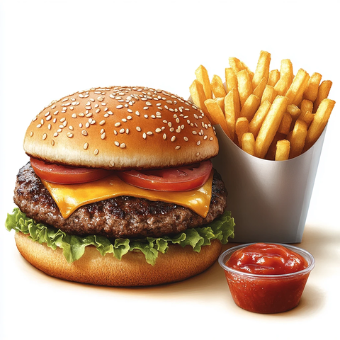 汉堡与薯条
