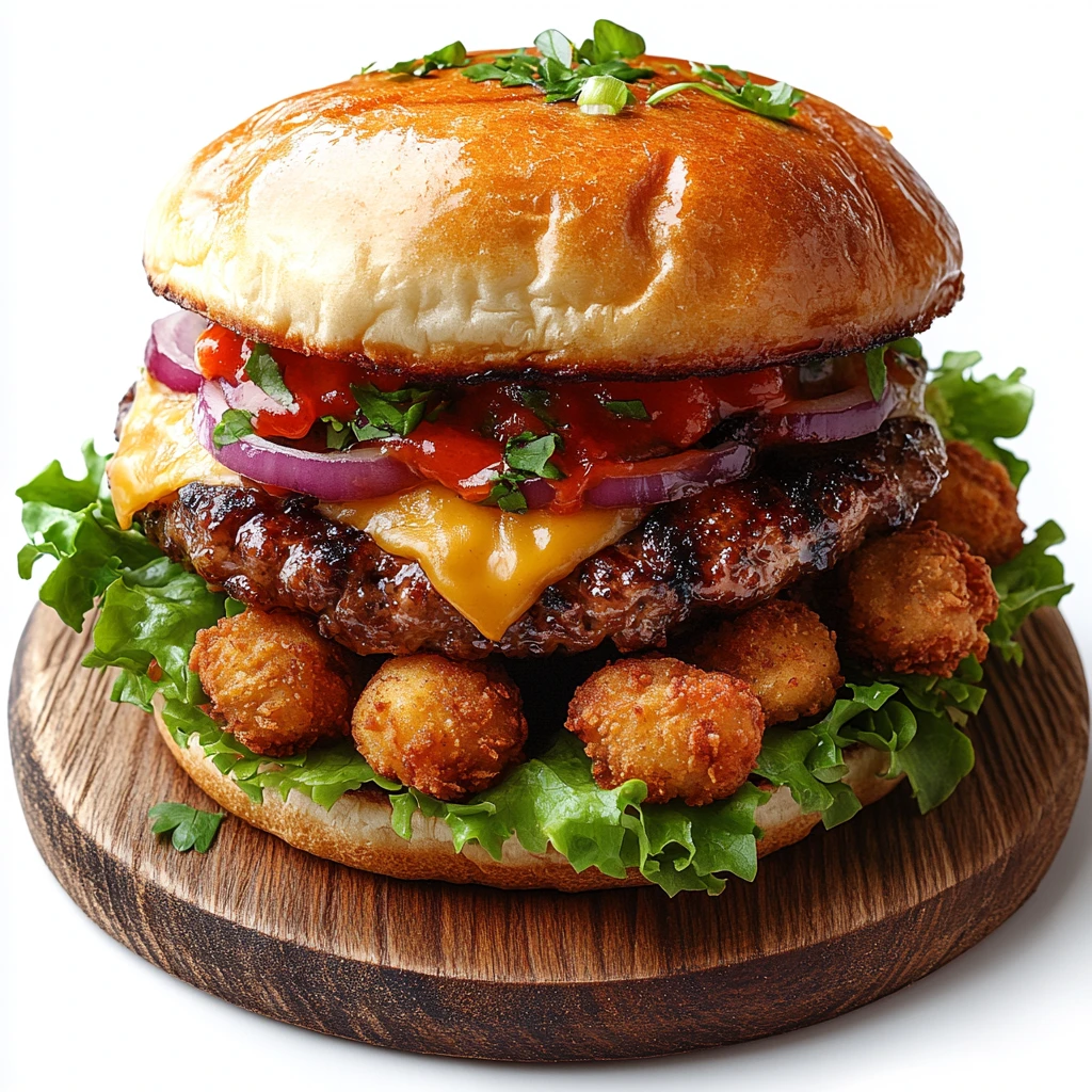 双层肉汉堡与鸡块