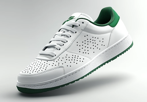 白绿运动鞋透明背景
