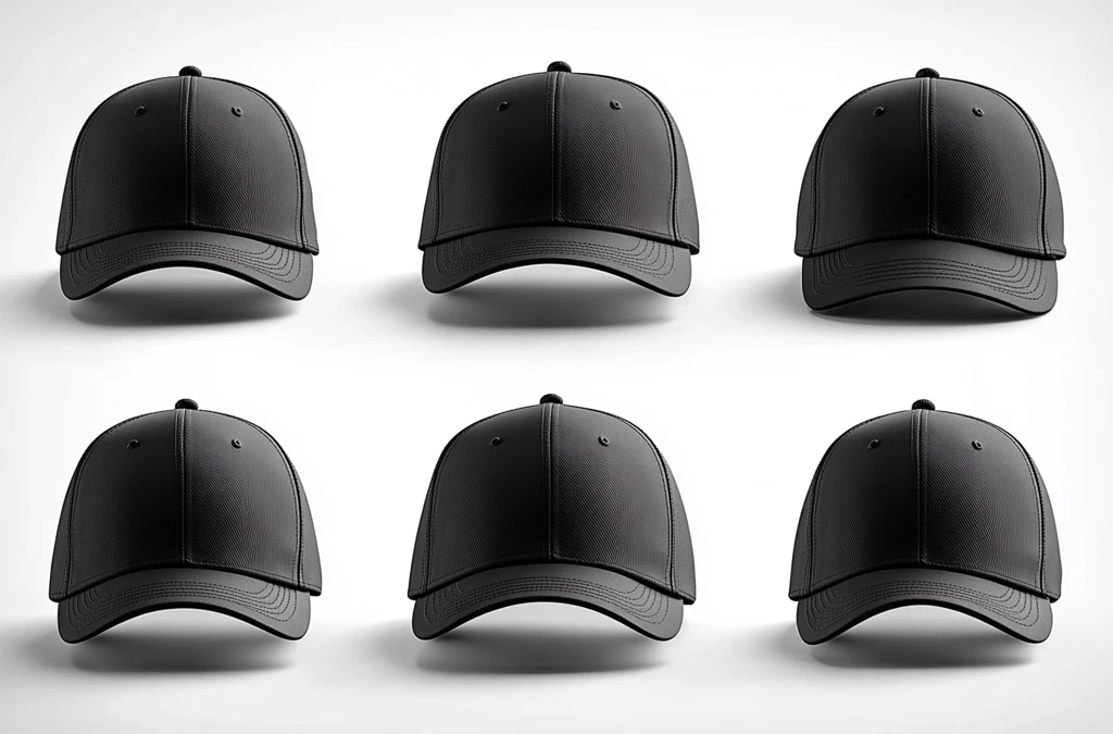 黑色棒球帽模型展示