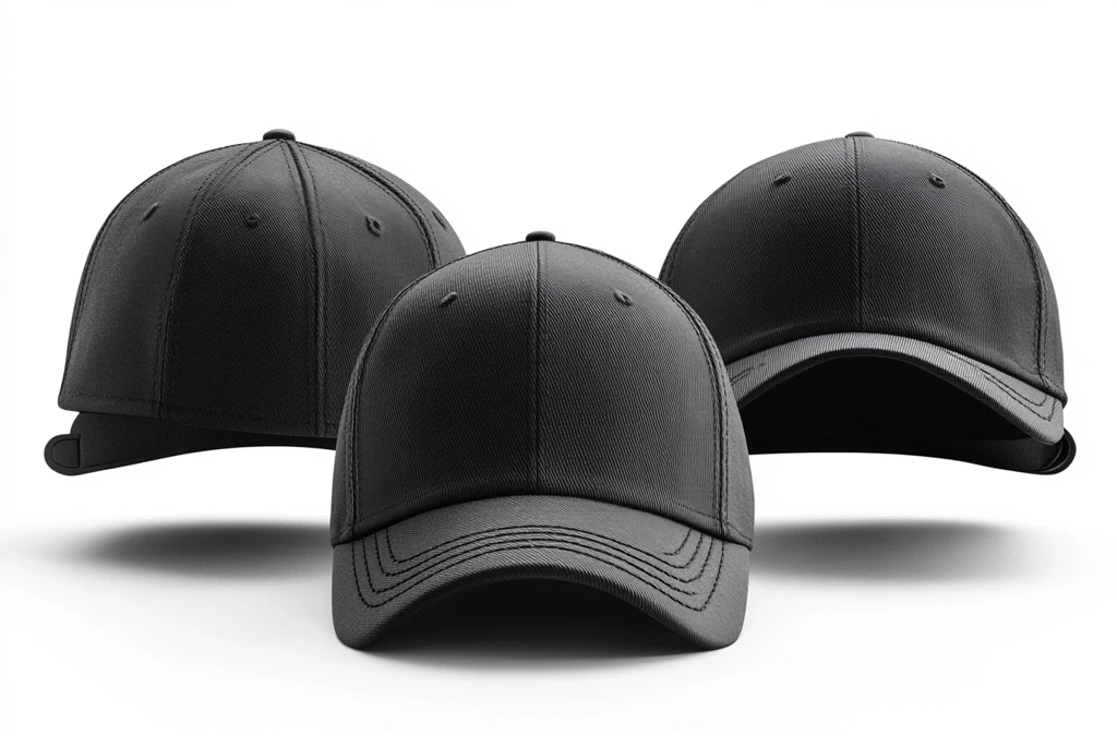 黑色棒球帽模型展示