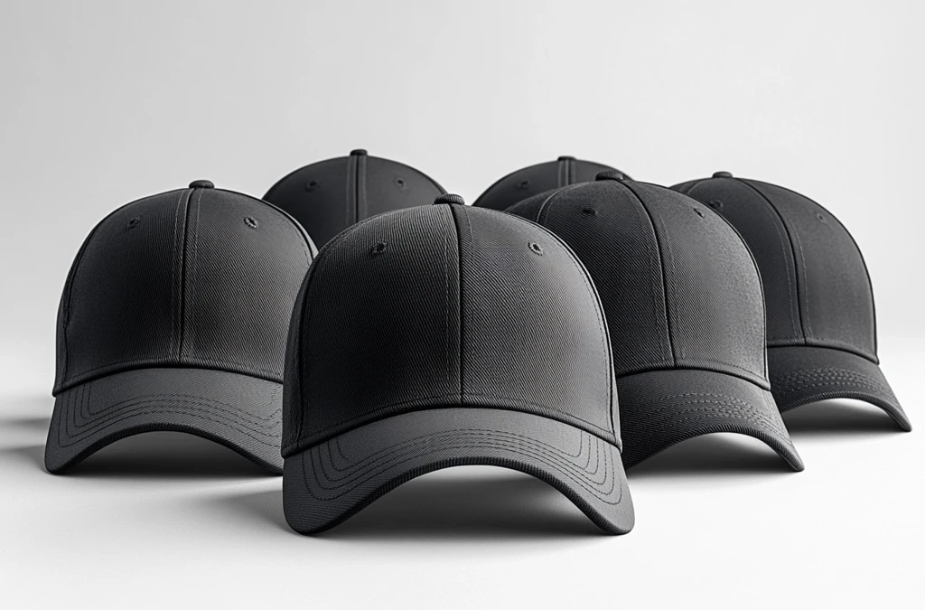 黑色棒球帽模型展示