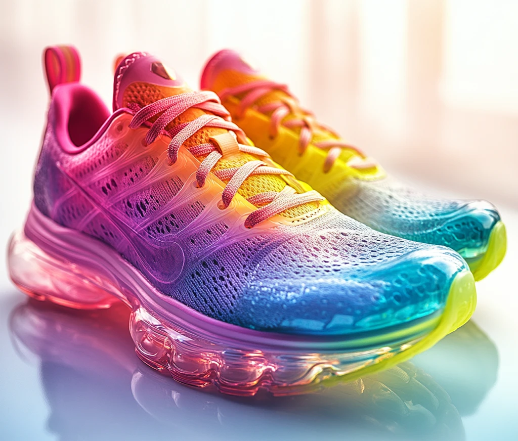 彩虹渐变跑鞋