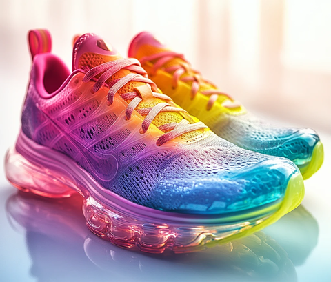彩虹渐变跑鞋