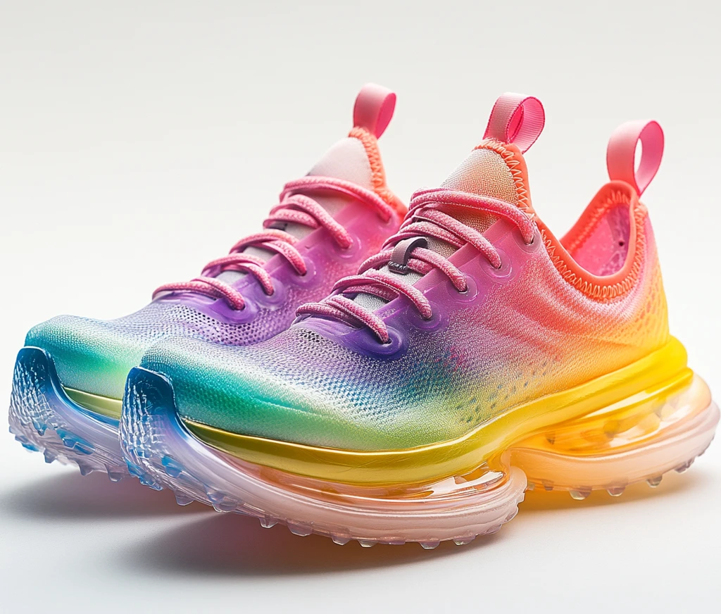彩虹渐变跑鞋