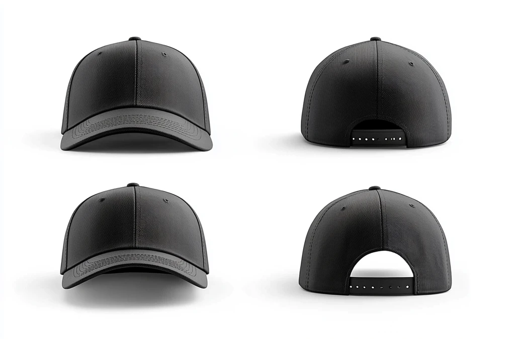 黑色棒球帽模板展示