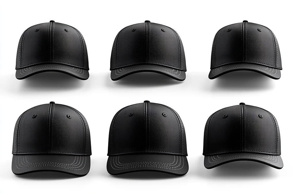 黑色空白棒球帽模型集