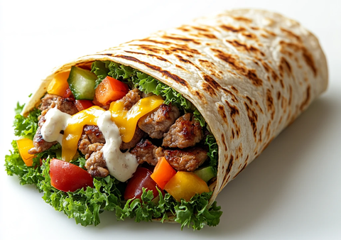 鸡肉牛肉软玉米饼卷