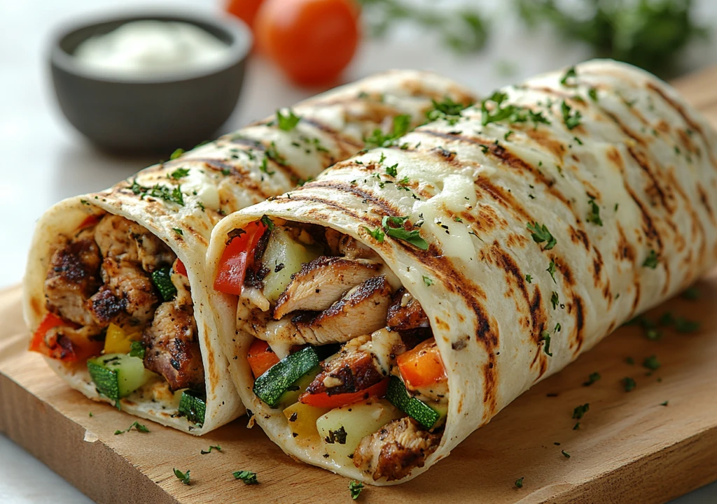 鸡肉牛肉软玉米饼卷