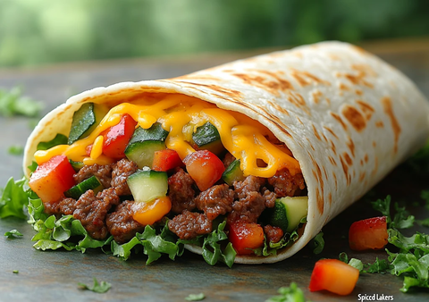 牛肉芝士蔬菜卷