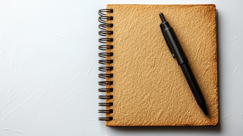 螺旋笔记本与黑笔