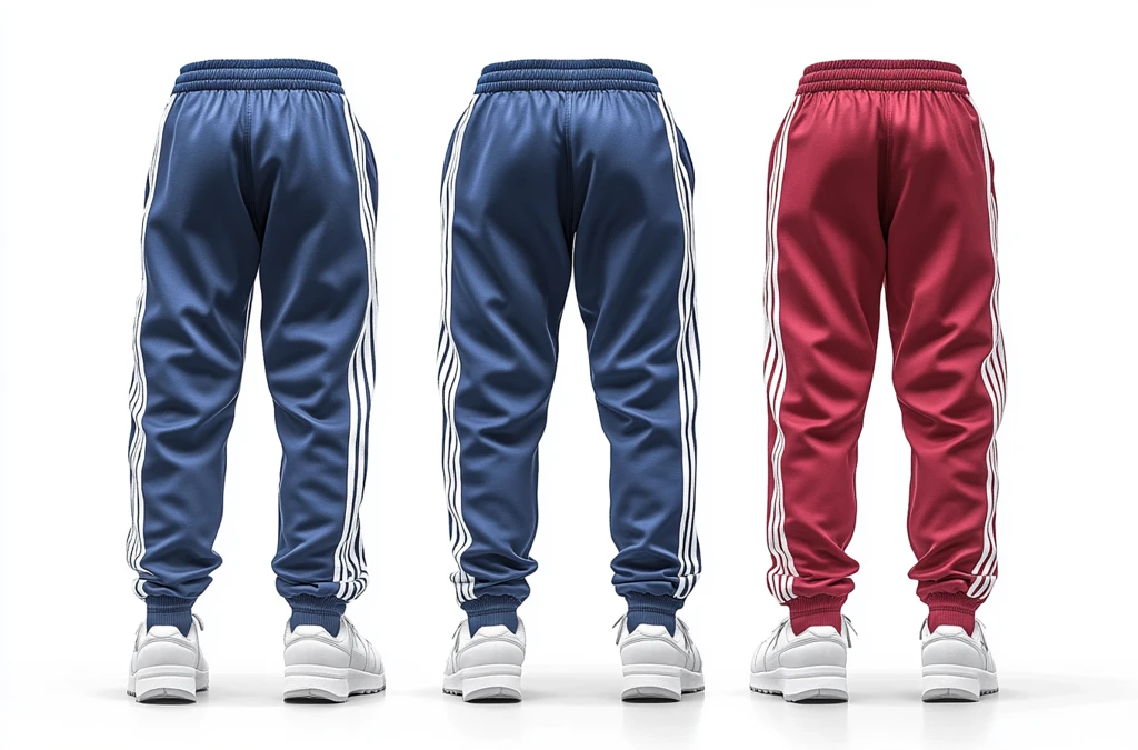 男士运动裤前后视图