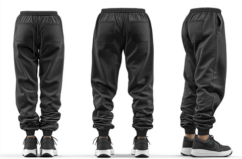 黑色运动裤矢量图