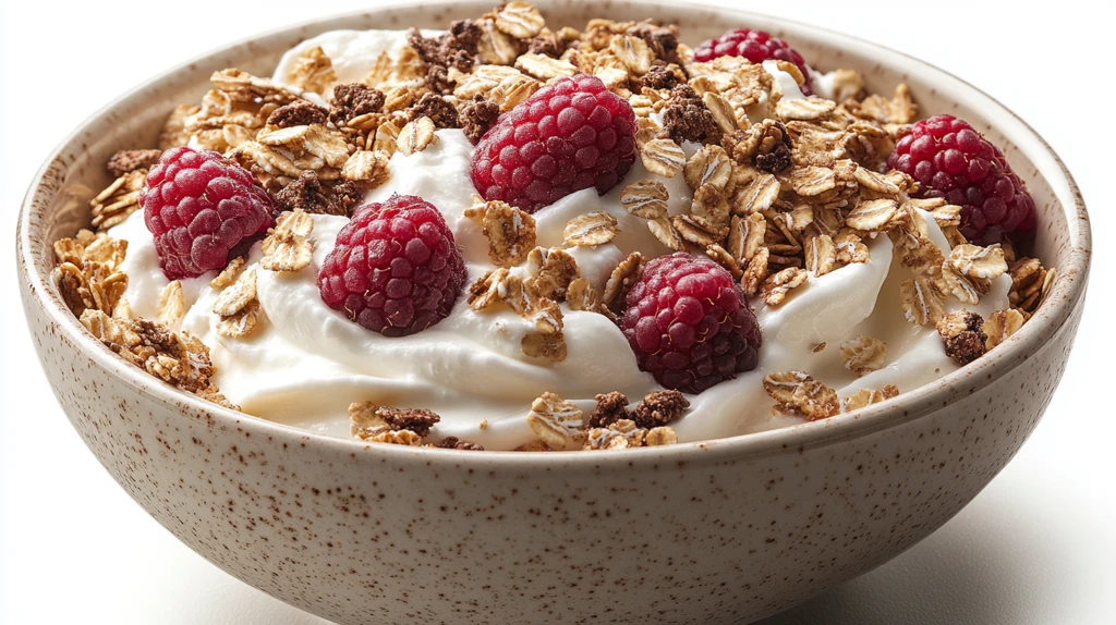 希腊酸奶配格兰诺拉和浆果