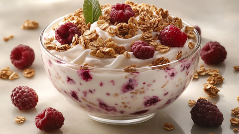 希腊酸奶配格兰诺拉和浆果