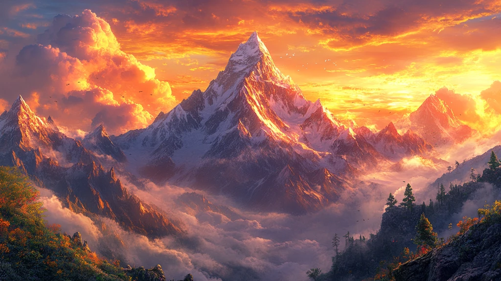 夕阳峭壁攀登者的孤独挑战