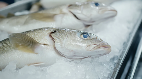 冰柜里的黄花鱼