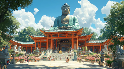 寺庙庆典与佛像