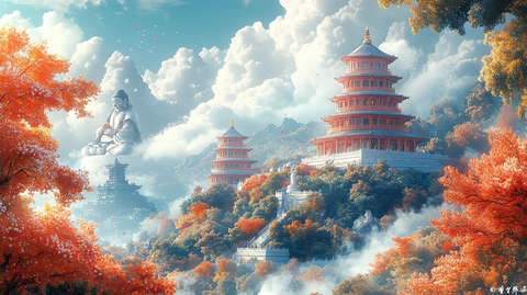 寺庙庆典与佛像