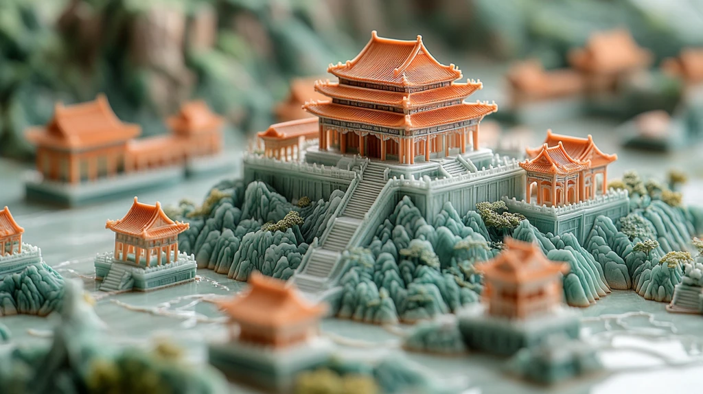 中国文化地标冰箱贴设计