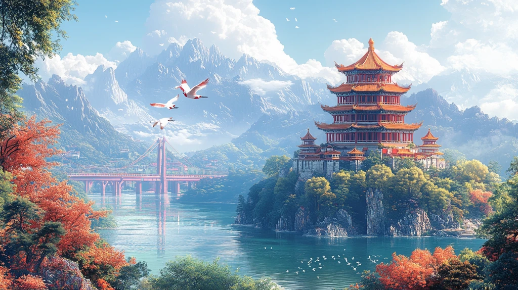 黄鹤楼与长江大桥