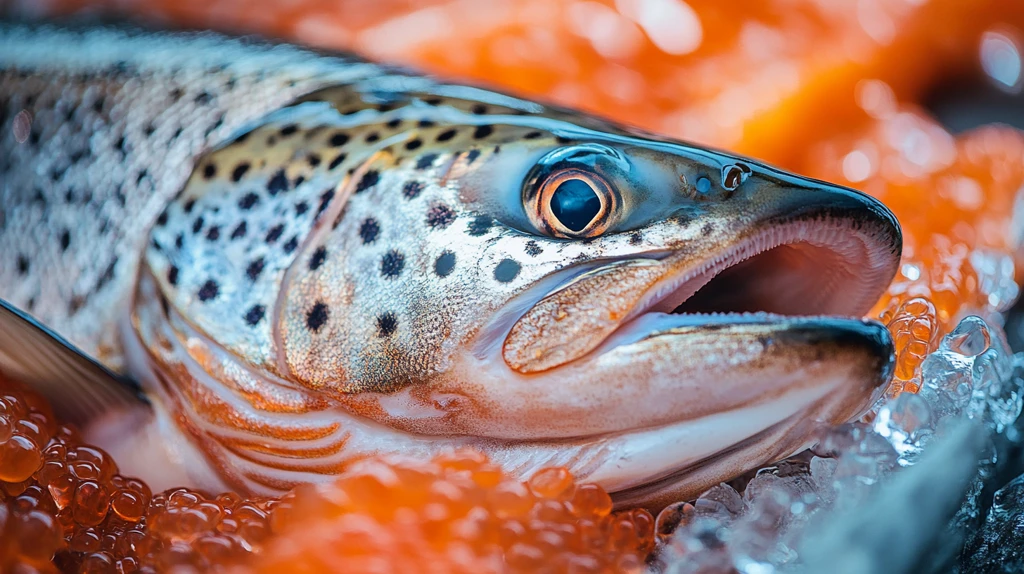 新鲜三文鱼展活力