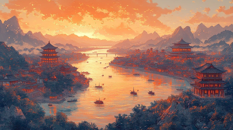 黄河蜿蜒山水间