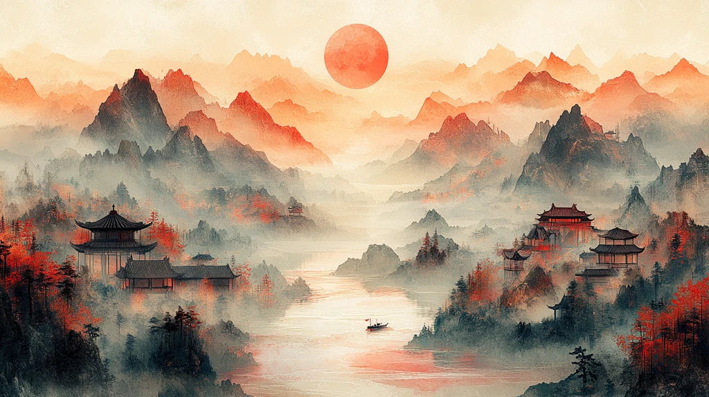 黄河蜿蜒山水间