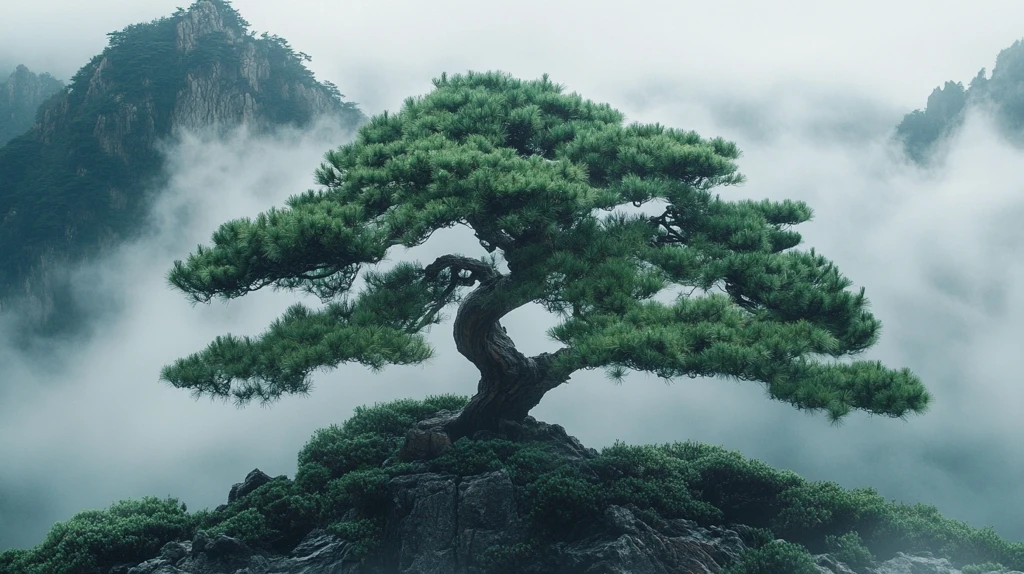 黄山松树象头形