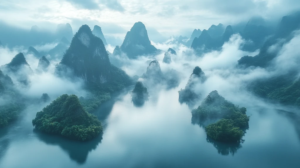 贵州山水云雾画意